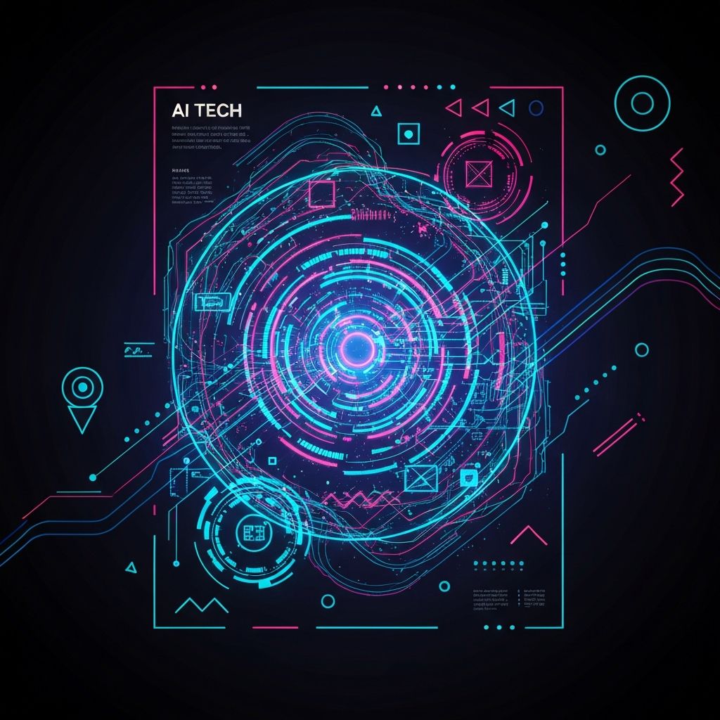 AI生成的科技感海报